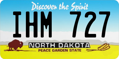 ND license plate IHM727
