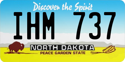 ND license plate IHM737