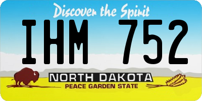 ND license plate IHM752