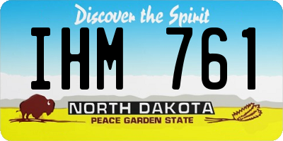 ND license plate IHM761