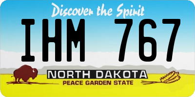 ND license plate IHM767