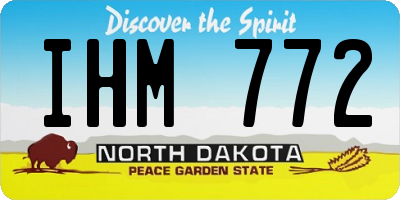 ND license plate IHM772