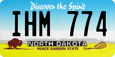 ND license plate IHM774