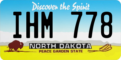 ND license plate IHM778