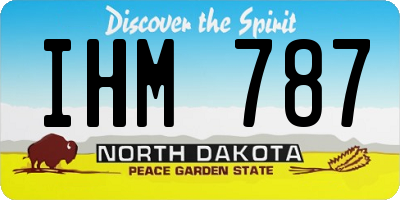 ND license plate IHM787