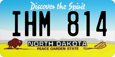 ND license plate IHM814