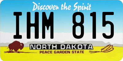 ND license plate IHM815