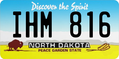 ND license plate IHM816