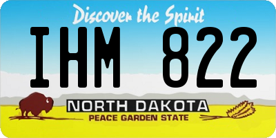ND license plate IHM822