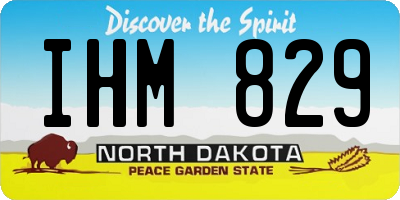 ND license plate IHM829