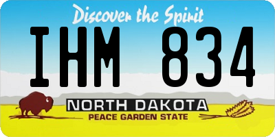 ND license plate IHM834