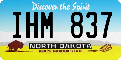 ND license plate IHM837