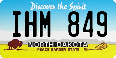 ND license plate IHM849