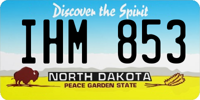 ND license plate IHM853