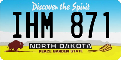 ND license plate IHM871