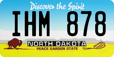 ND license plate IHM878