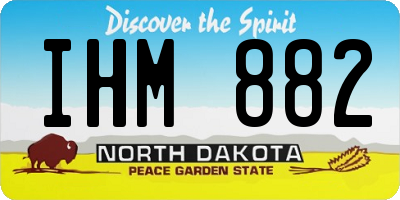 ND license plate IHM882