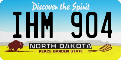 ND license plate IHM904