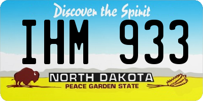 ND license plate IHM933