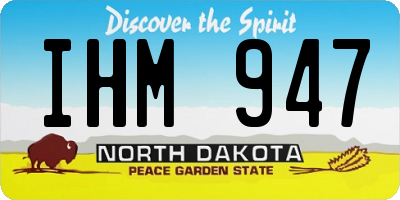 ND license plate IHM947