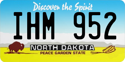 ND license plate IHM952
