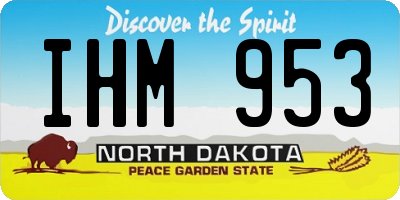 ND license plate IHM953