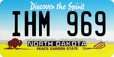 ND license plate IHM969