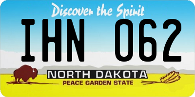 ND license plate IHN062