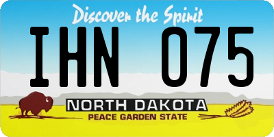 ND license plate IHN075