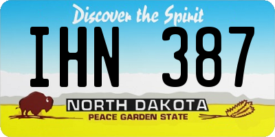 ND license plate IHN387