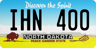 ND license plate IHN400