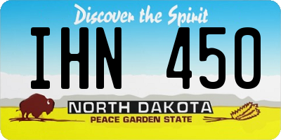 ND license plate IHN450