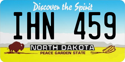 ND license plate IHN459