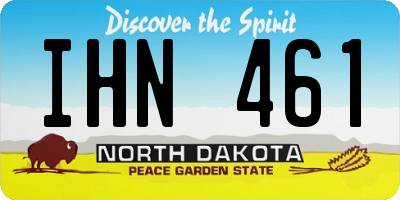 ND license plate IHN461