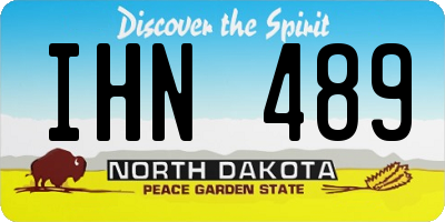 ND license plate IHN489