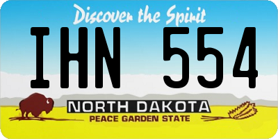 ND license plate IHN554