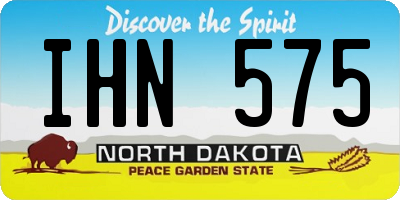 ND license plate IHN575