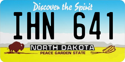 ND license plate IHN641