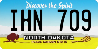 ND license plate IHN709