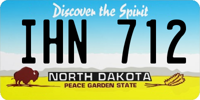 ND license plate IHN712