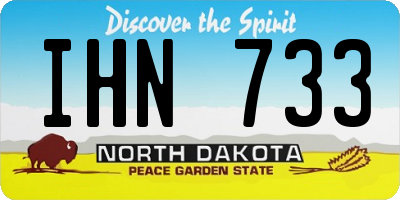 ND license plate IHN733