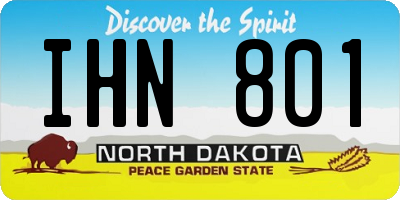 ND license plate IHN801