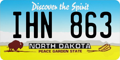 ND license plate IHN863