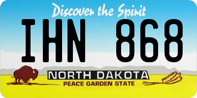 ND license plate IHN868