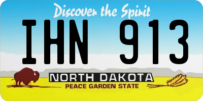 ND license plate IHN913