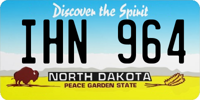 ND license plate IHN964