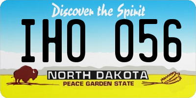 ND license plate IHO056