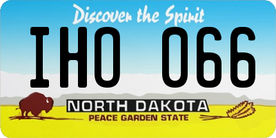 ND license plate IHO066