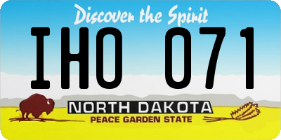 ND license plate IHO071