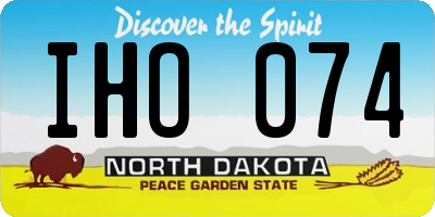 ND license plate IHO074